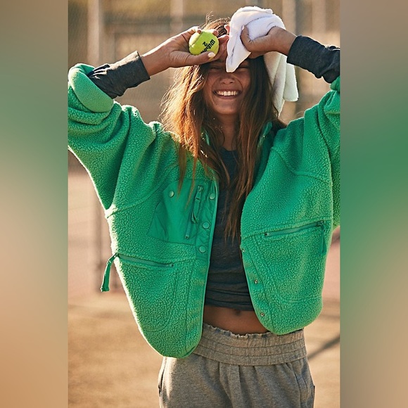 Free people hit the slopes jacket green Clearance